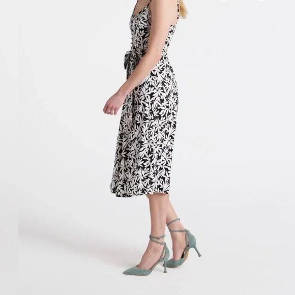 Black and white print midi dress - Picture 2 of 6